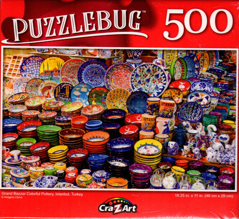 Puzzlebug 500 - Grand Bazzar Colorful Pottery Istanbul Turkey