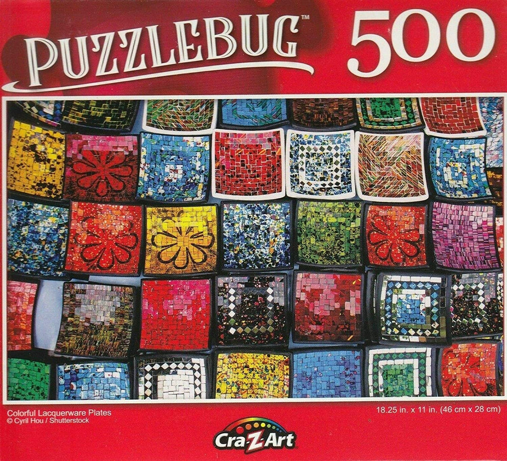 Puzzlebug 500 - Colorful Lacquerware Plates
