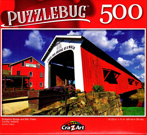 Puzzlebug 500 - Bridgeton Bridge and Mill Parke County Indiana