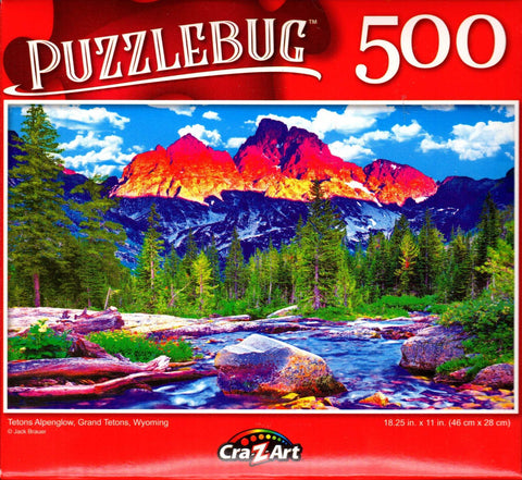 Puzzlebug 500 - Tetons Alpenglow Grand Tetons Wyoming