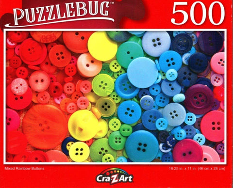 Puzzlebug 500 - Mixed Rainbow Buttons